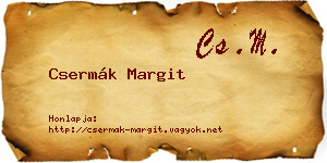 Csermák Margit névjegykártya