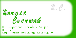 margit csermak business card